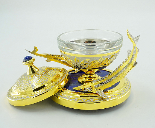 Икорница "Лазурит" Златоуст купить с доставкой Икорница "Лазурит" Златоуст