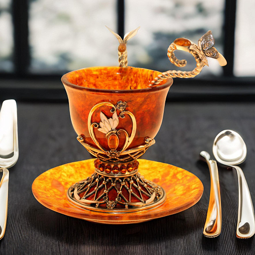 Чашка кофейная из янтаря купить с доставкой Чашка кофейная из янтаря