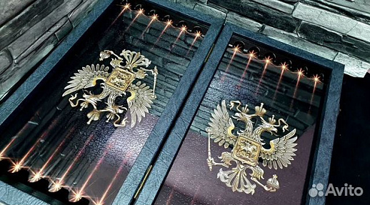 Коллекционные нарды «Герб России», арт. a4555047700 купить с доставкой Коллекционные нарды «Герб России», арт. a4555047700